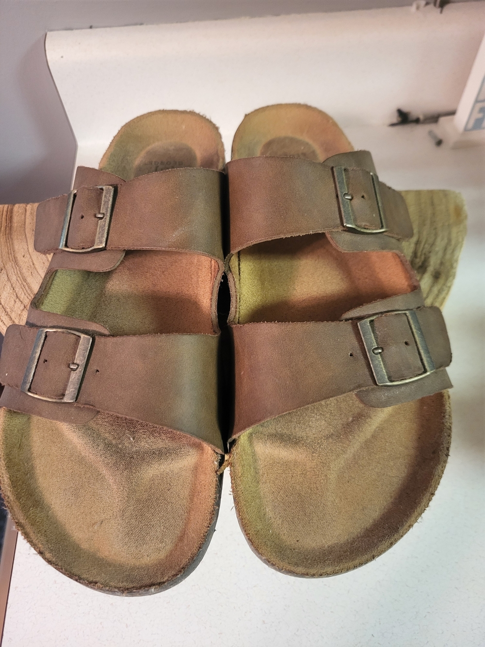 George Brown Double-Buckle Men's Slide Sandals